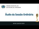 Áudio da Sessão Ordinária  -  09 de julho de 2019