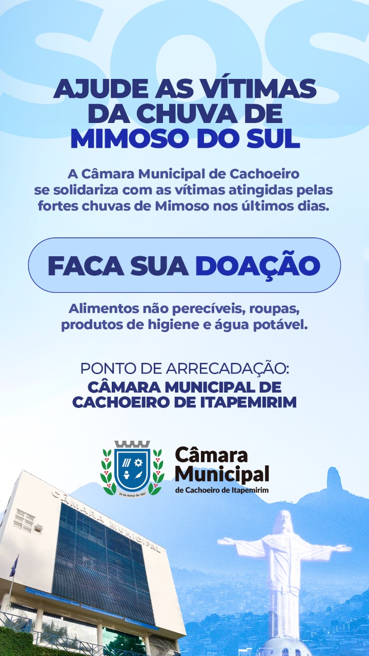 Ajude as vítimas das chuvas de Mimoso do Sul 