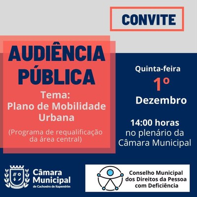 Audiência Pública - Plano de Mobilidade Urbana