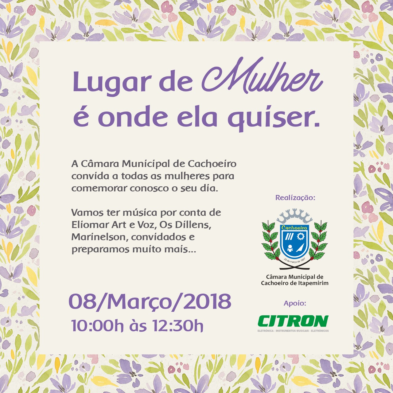    Câmara comemora Dia da Mulher