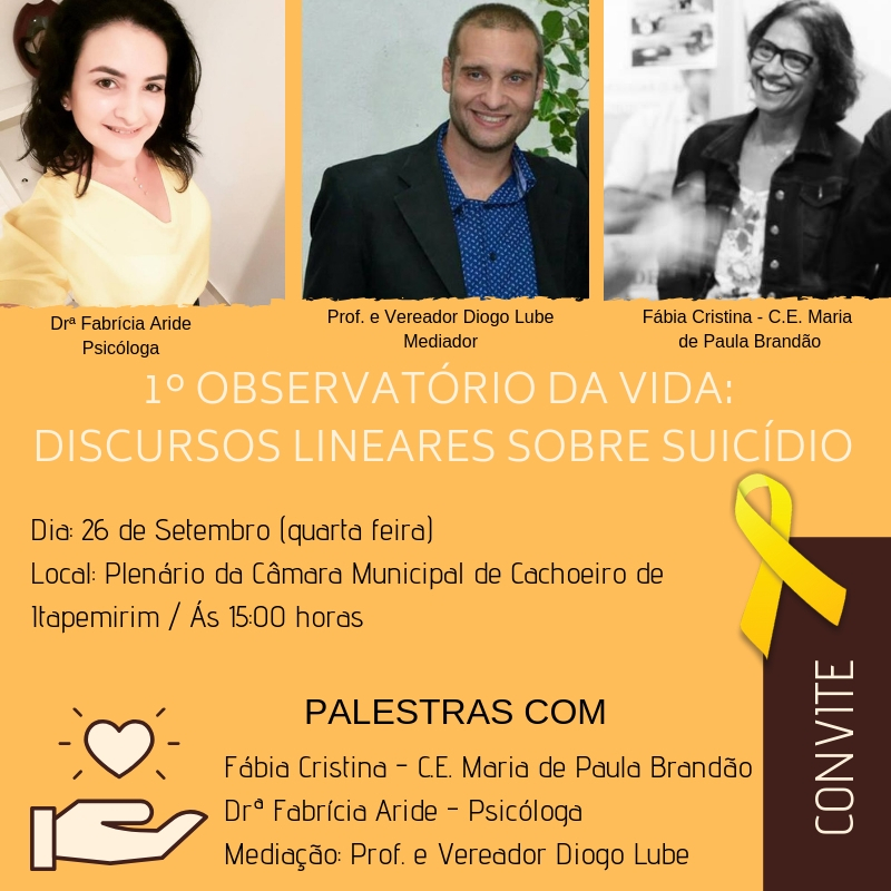 Câmara terá evento sobre suicídio