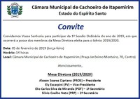 CONVITE PRIMEIRA SESSÃO 2019