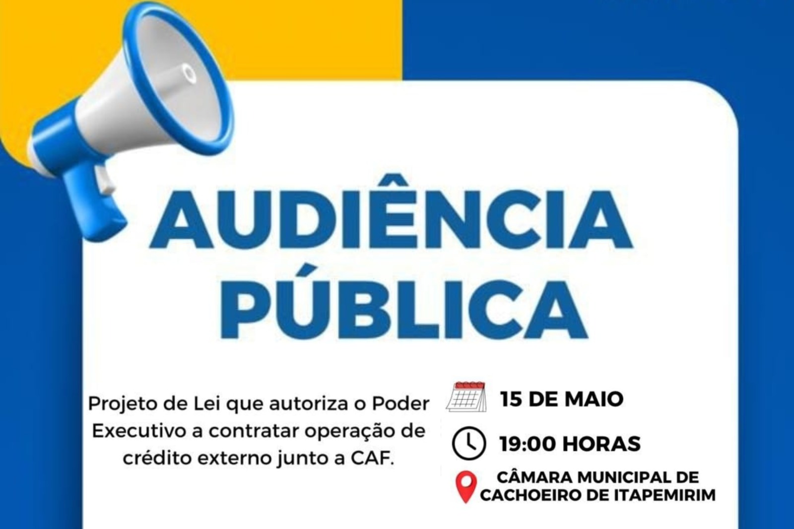 Empréstimo: audiência pública da Câmara será na quarta, com transmissão por TV e Youtube