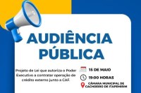 Empréstimo: audiência pública da Câmara será na quarta, com transmissão por TV e Youtube