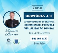 Escola do Legislativo oferece curso Oratória 4.0 em parceria com Ramon Barros