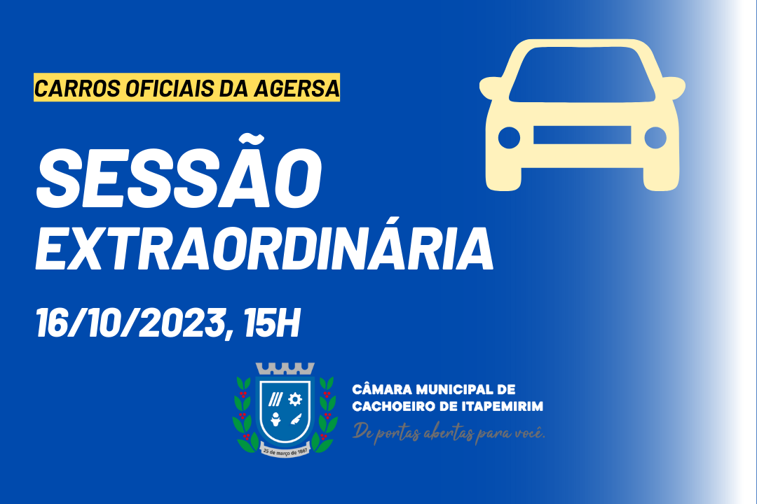 Identificação de carros oficiais: Câmara convoca Sessão Extraordinária para ouvir Agersa