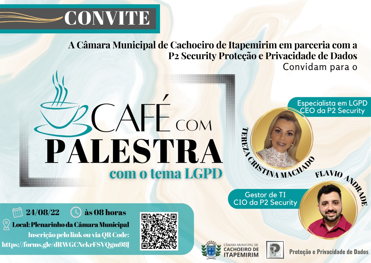 Inscrições abertas para "Café com Palestra" gratuito sobre LGPD