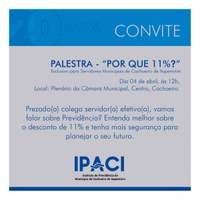 Servidor legislativo terá palestra sobre previdência