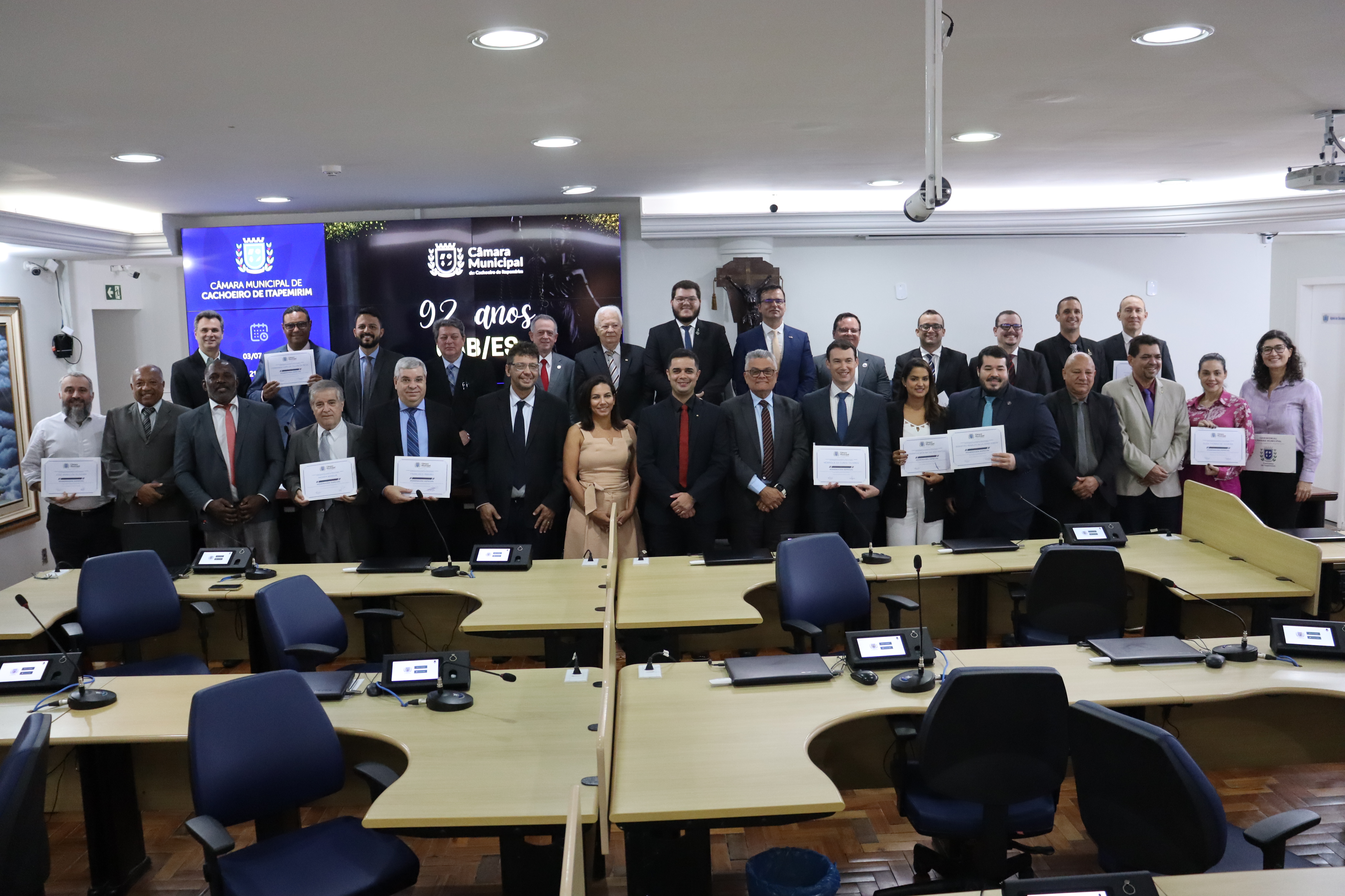 Solenidade na Câmara comemora os 92 anos da OAB