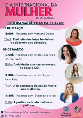 Palestras Dia da Mulher